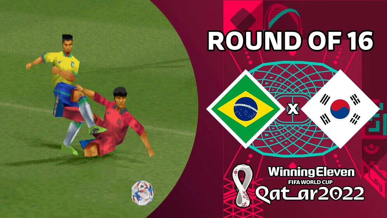 Winning Eleven FIFA WORLD CUP QATAR 2022 (PS1) - (Octavos de final) Brasil VS Corea del Sur