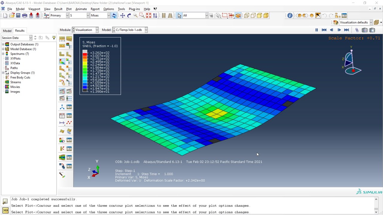 Abaqus Tutorial Part 28  ( Sheet analysis ) l آموزش نرم افزار آباکوس  تحلیل ورق