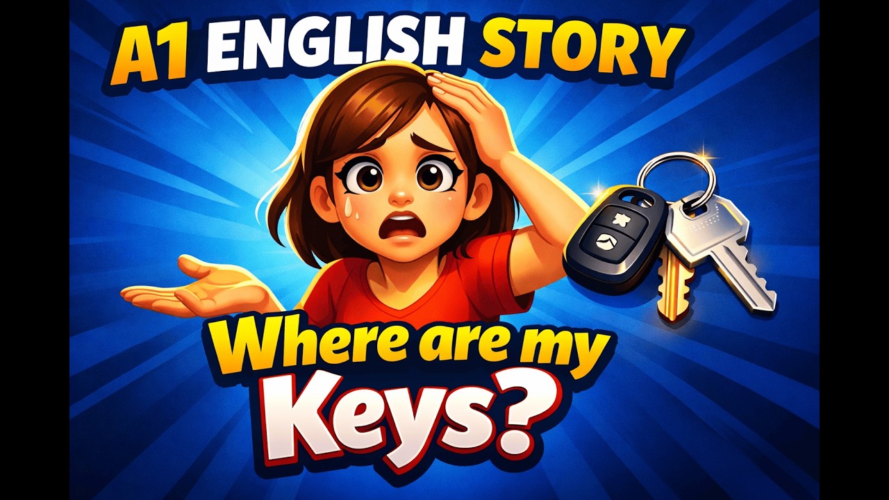 Where are my Keys? 🔑 | A Short English Story for Beginners
