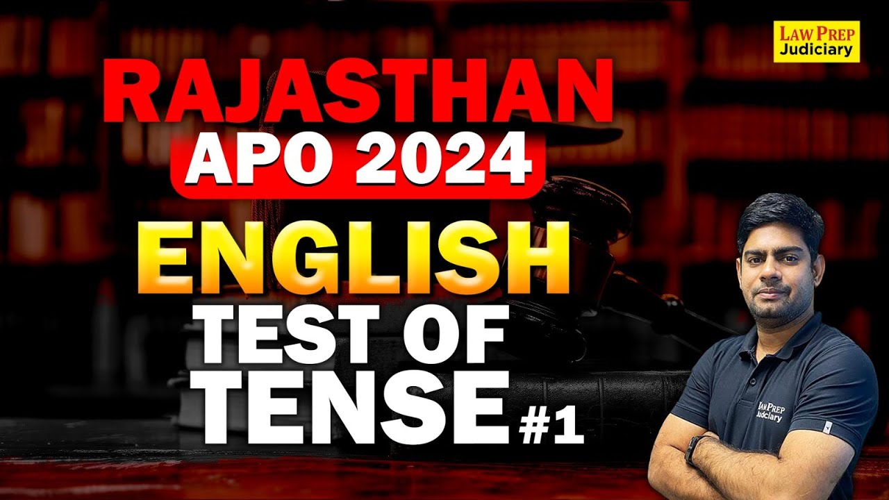 Rajasthan APO Exam 2024 | Test of Tense | #1 | English for Rajasthan APO Exam 2024 | By Surya Sir
