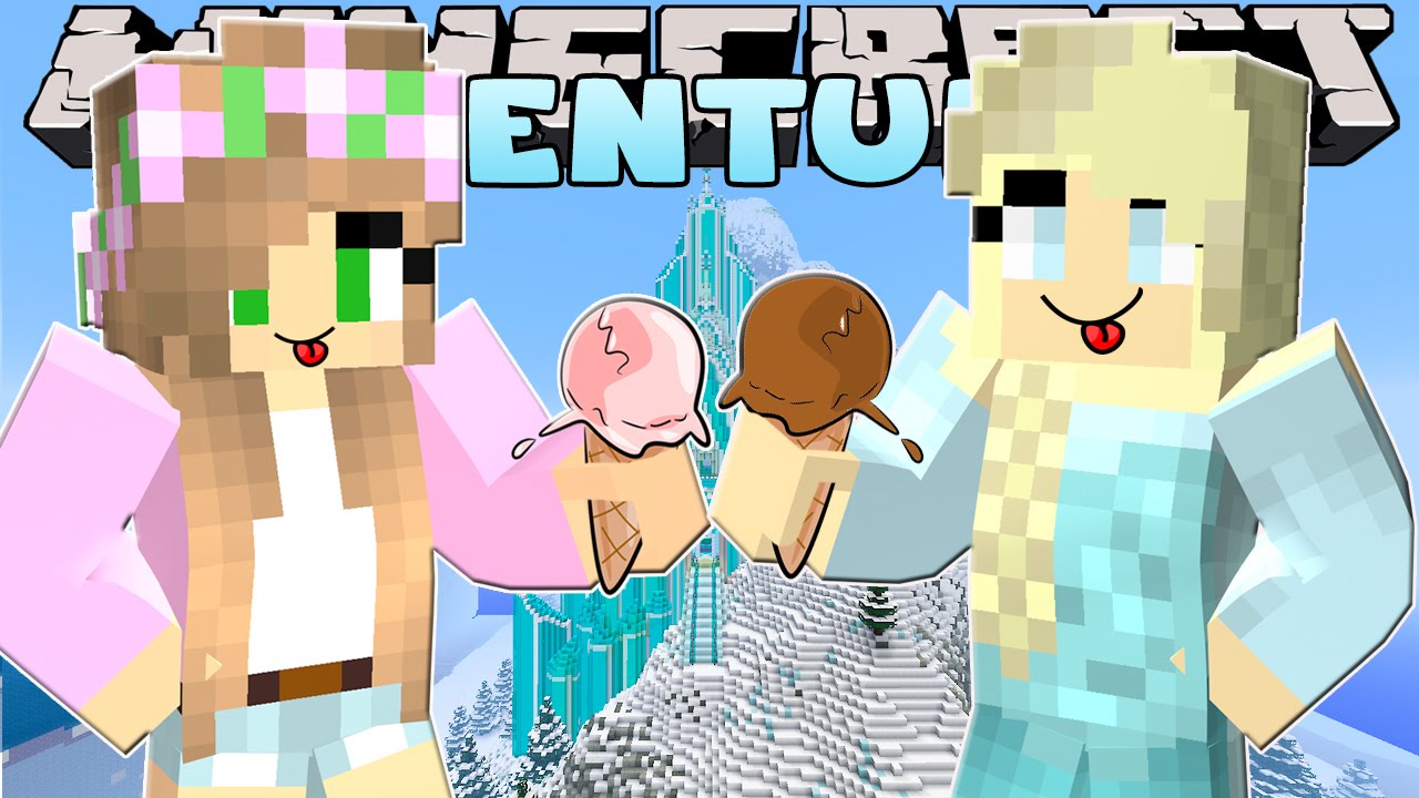 Minecraft-Little Kelly Adventures-  MAKING ICE CREAM AT ELSAS CASTLE!