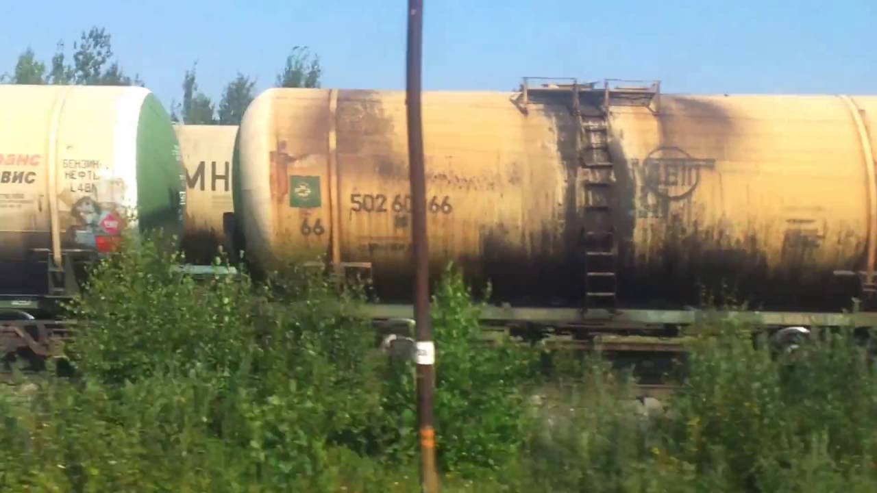 Поезд 109 Н. Уренгой - Москва, отправление из Сургута, мост через Обь