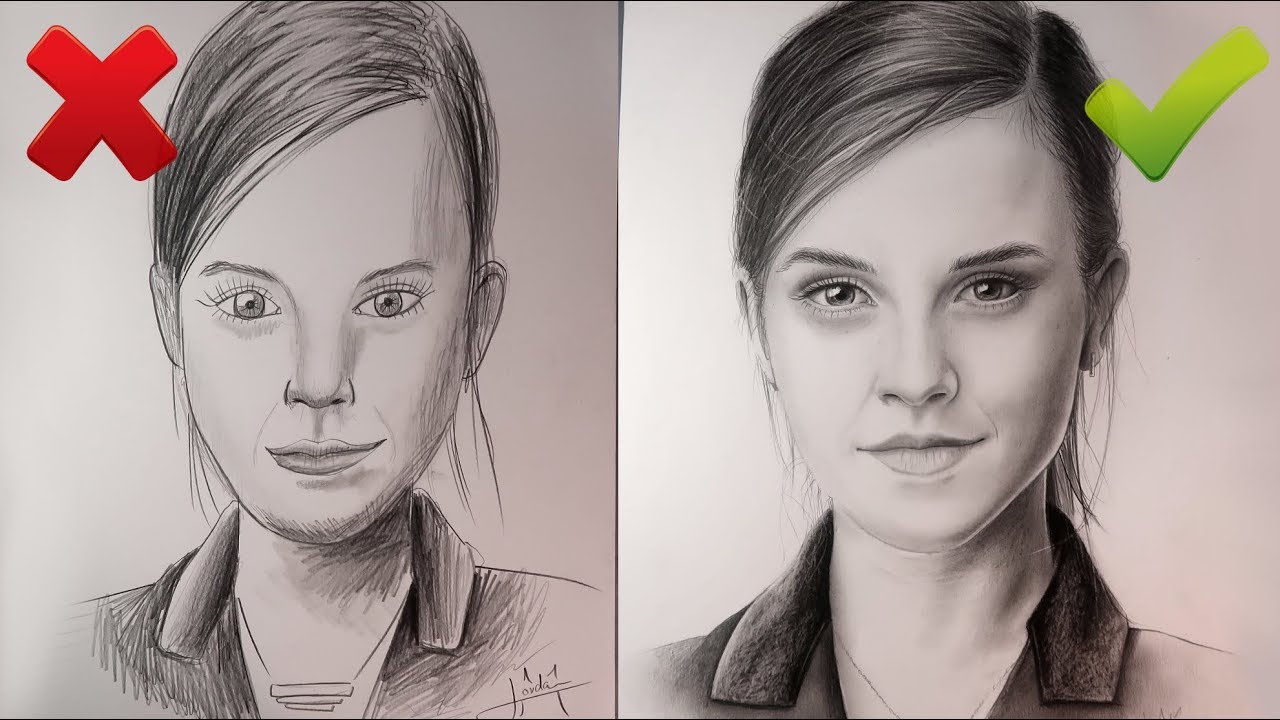 Dessiner un Visage réaliste : (Correct et Incorrect) TUTO