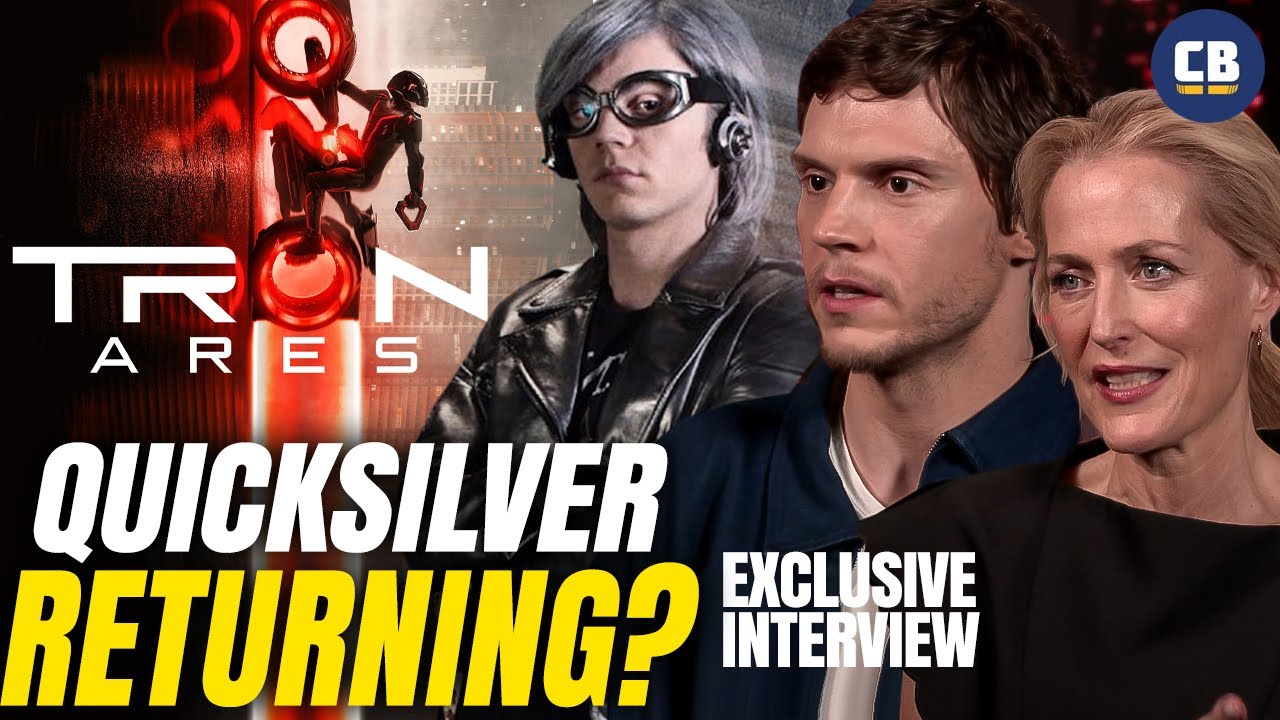 Quicksilver Returning With MCU's X-Men? - Gillian Anderson & Evan Peters Talk Tron: Ares