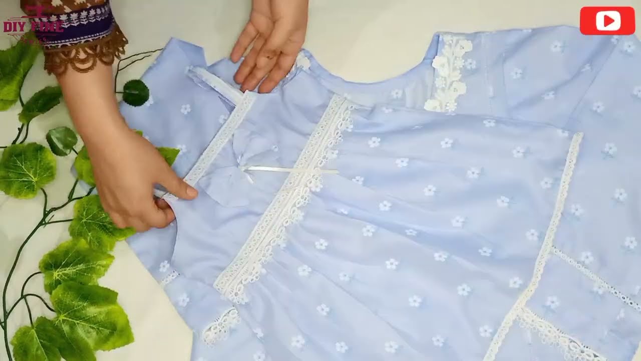 ⭐How To Cut and Stitch Baby Frock From Mother Leftover Fabric |Sewing ideas|