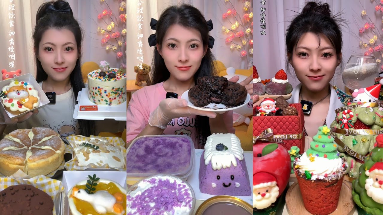Chocolate Crepe&Chocolate PearlsCAKE 🎂🍰 & DessertASMR/EatingShow Challenge#cream #cake #asmr#mochi