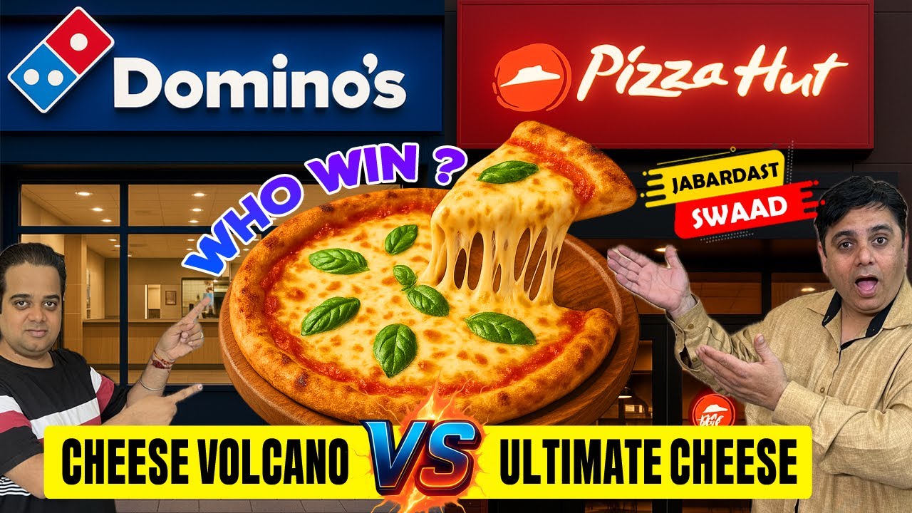 Domino’s Cheese Volcano vs Pizza Hut Ultimate Cheese | Best Cheese Pizza Comparison | Chatorapoint