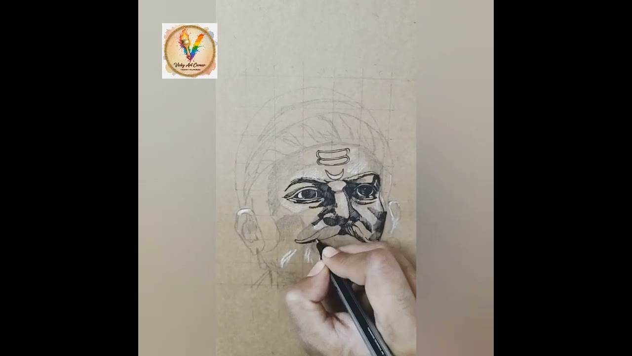 How to draw🖌 श्री.छत्रपती शिवाजी महाराज🚩@shivajimaharajedits88 @shivajimaharajfans3356 #shivaji #art