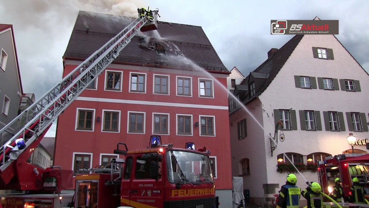 Krumbacher Traditionsrestaurant: Flammen im Dachstuhlbereich richten erheblichen Schaden an