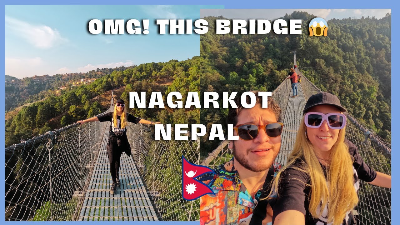 Nagarkot Suspension Bridge Got Me Shook! 😱✨ NEPAL vlog 🇳🇵