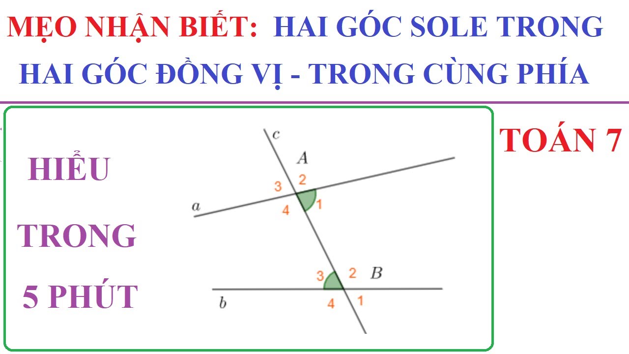 MẸO NHẬN BIẾT HAI GÓC SO LE TRONG-ĐỒNG VỊ-TRONG CÙNG PHÍA CỰC HAY. XEM LÀ HIỂU LUÔN. TOÁN LỚP 7