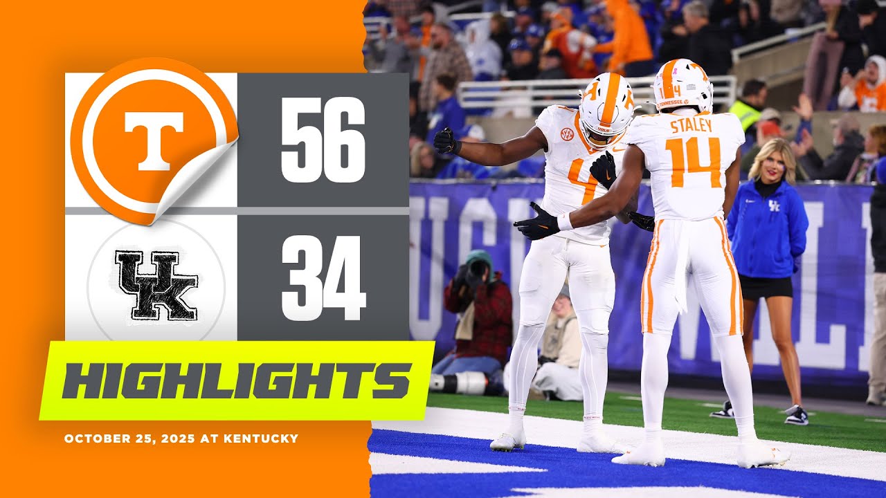 HIGHLIGHTS: No. 17 Vols 56, Kentucky 34 (Oct. 25, 2025)
