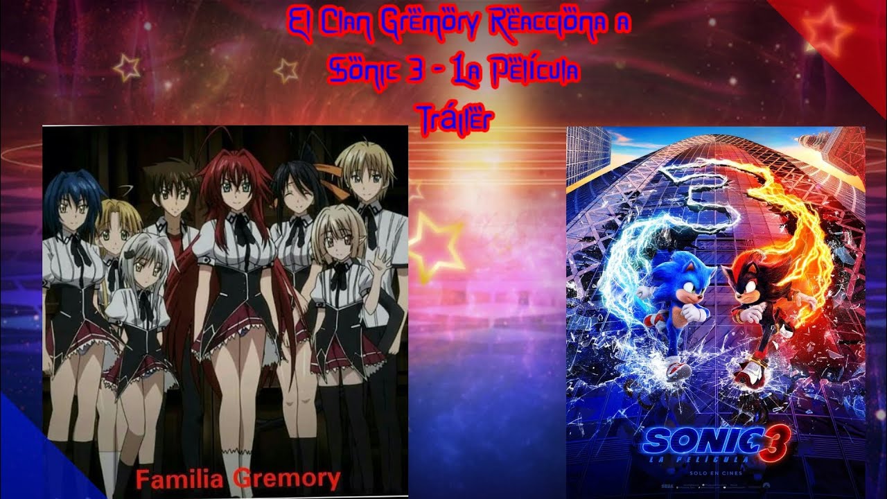 ⚡El Clan Gremory Reacciona a Sonic 3 La Película - Tráiler Oficial | Gacha Nebula⚡