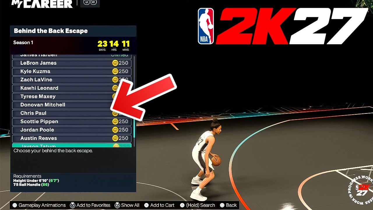 ALL Dribble Animations in NBA 2K27...