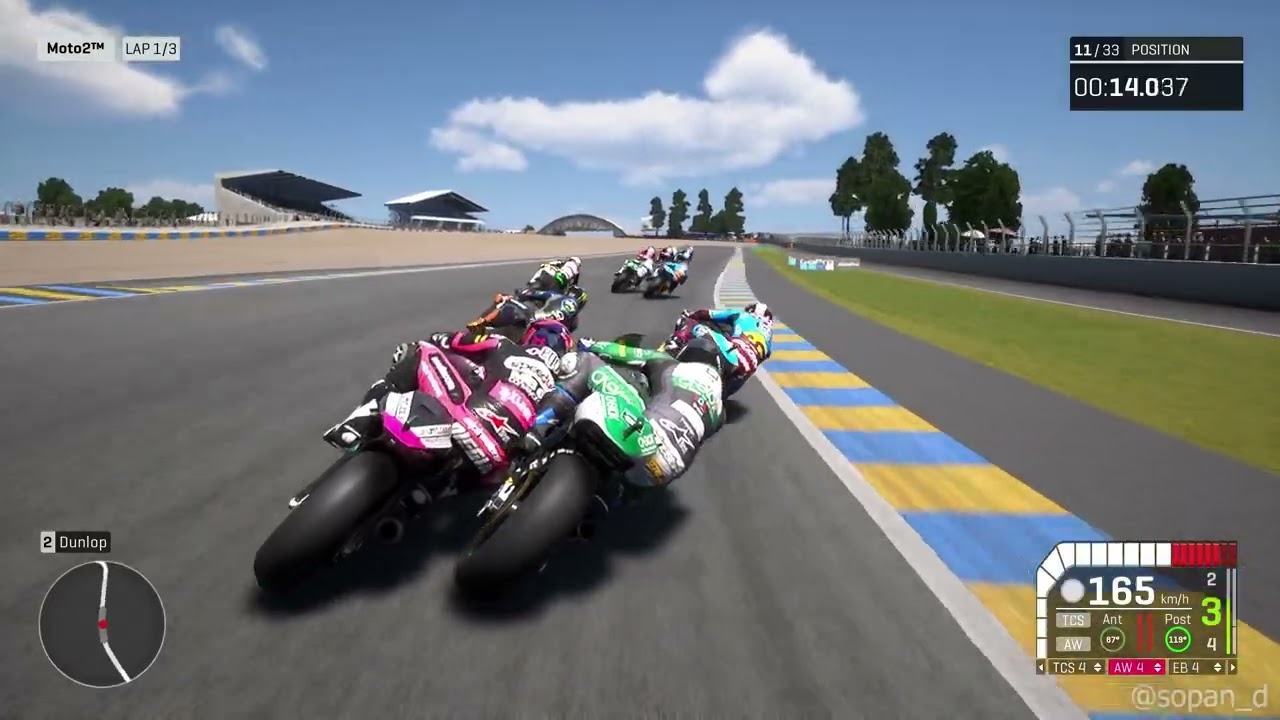 MOTOGP19 - Full Weekend Career Mode Moto2 | LeMans Circuit [FHD60]