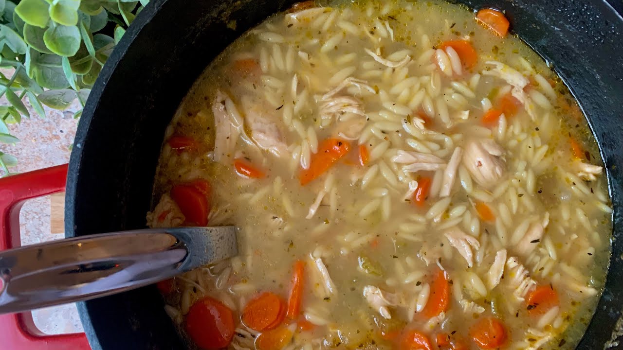 Куриный суп с лимоном и орзо - Кухня для ленивых девушек