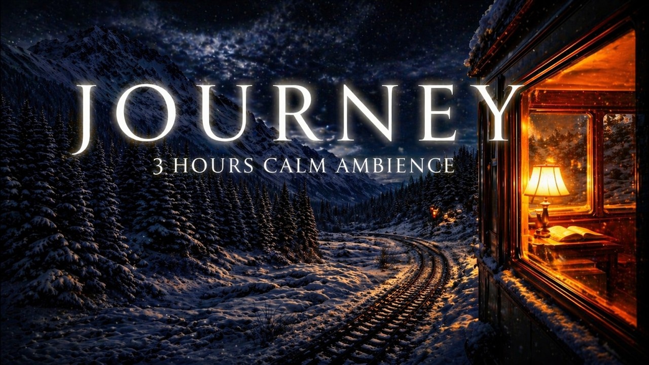 Cosy Winter Train Ride 🚂 Relaxing Snowy Sleep  (3 Hours)