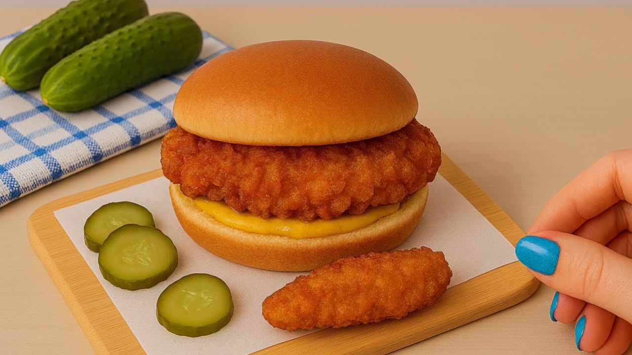 Unexpected Car Drop Leads to Mouthwatering American Chicken Sandwich!