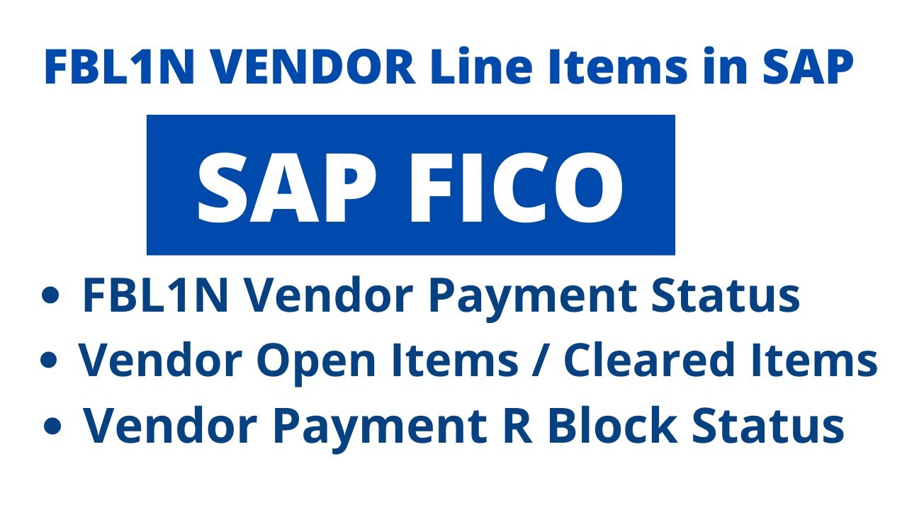 How to use T code FBL1N vendor payment line item display in SAP FICO