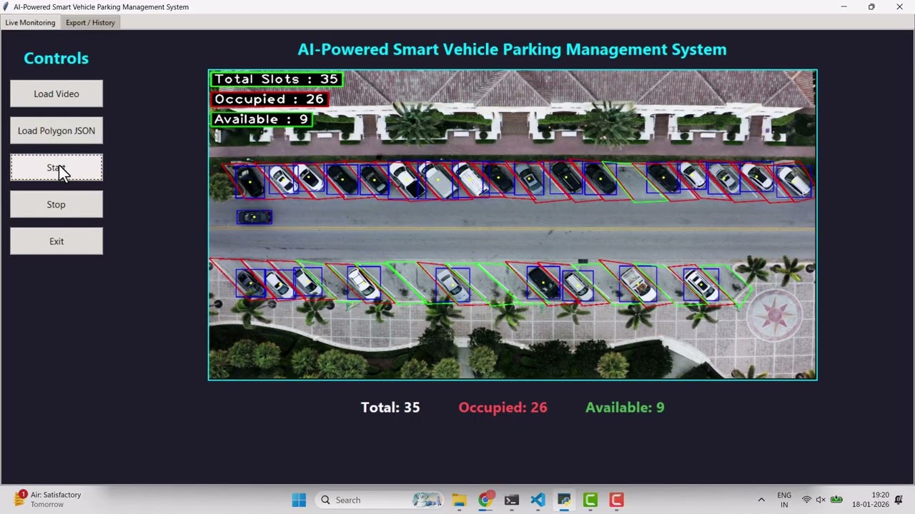 🚗 AI-Based Vehicle Parking Management System Using Computer Vision & Deep Learning