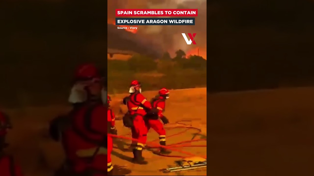 Spain Battles Raging Aragon Wildfire As Towns Ordered To Evacuate | VERTEX