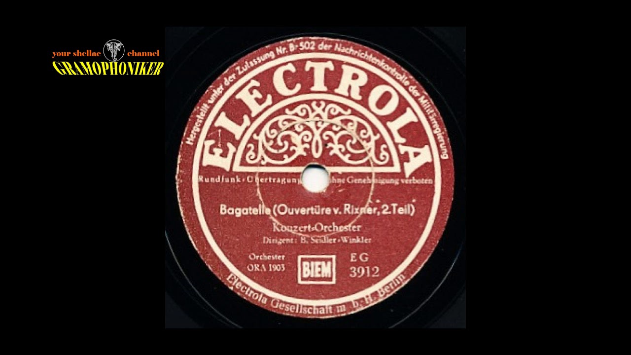 BAGATELLE - Ouvertüre v. Rixner / Bruno Seidler-Winkler