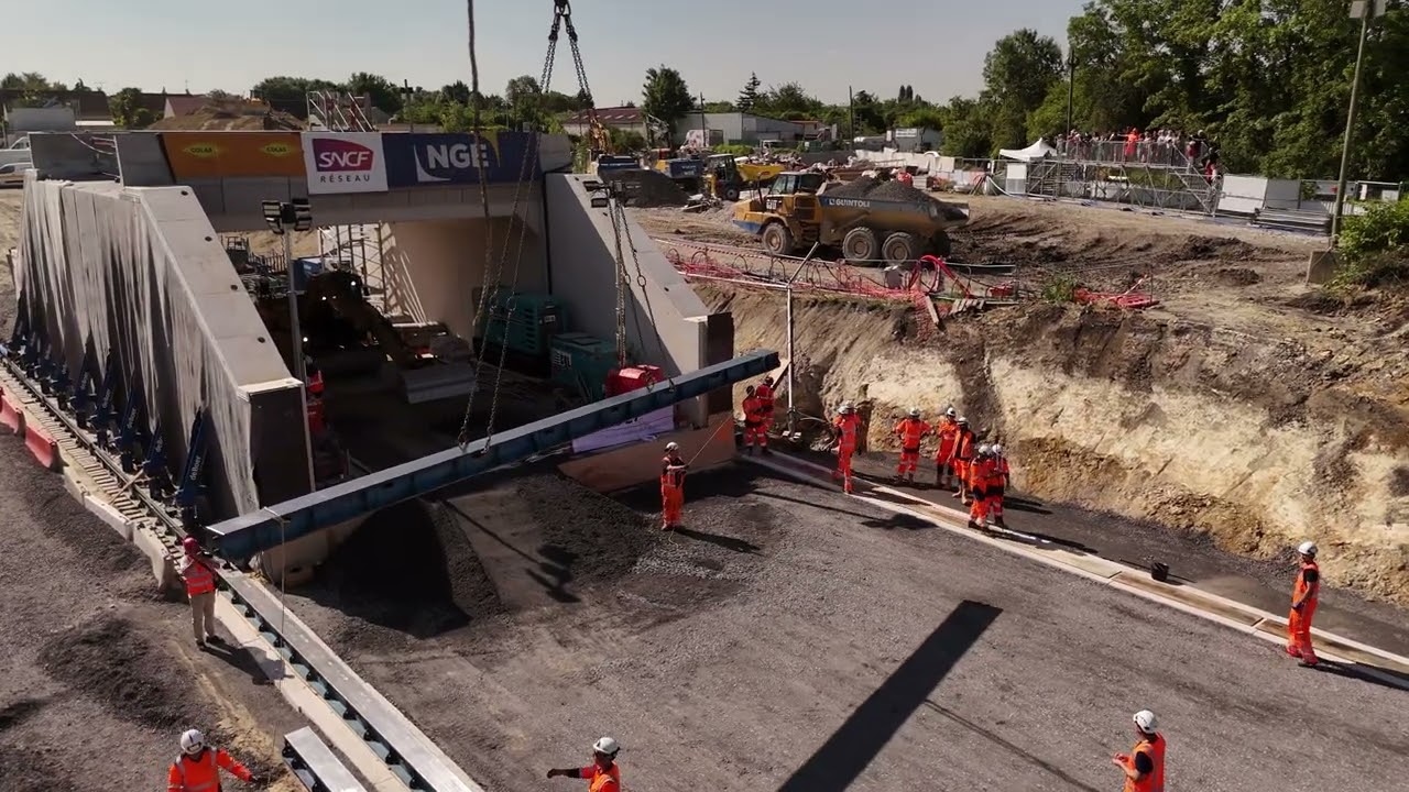 Retour en images : Ripage d'un pont-rail entre Deuil-La Barre et Montmagny
