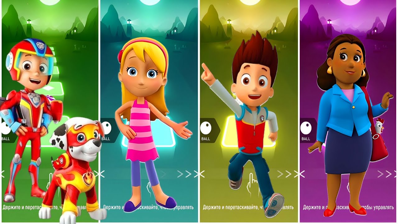 Paw Patrol honim vs Ryder vs Rublle vs Marshel Coffin Dance Music Tiles Hop Edim Rush