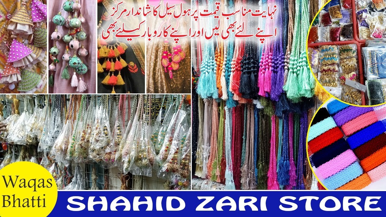 WHOLESALE DEALER In Karachi Latest Varieties | GPO,gota Lace Fancy Tassels Charma Dabka Dori | 2022