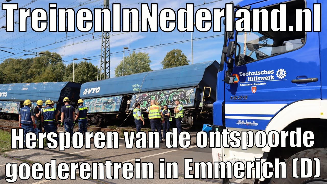 Hersporen van ontspoorde goederentrein in Emmerich - Zugbergung in Emmerich - 19 & 20 september 2025