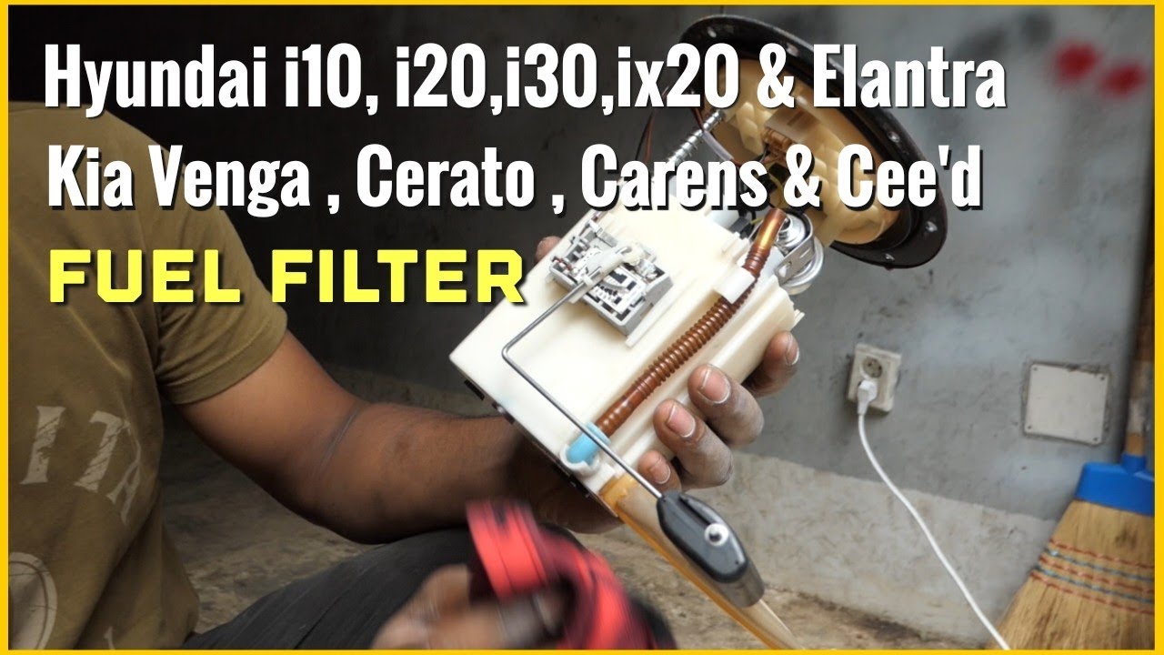 Hyundai i30 1.4 fuel filter replacement. i10, i20, i30, ix20, Elantra, Kia Carens #fuelfilter