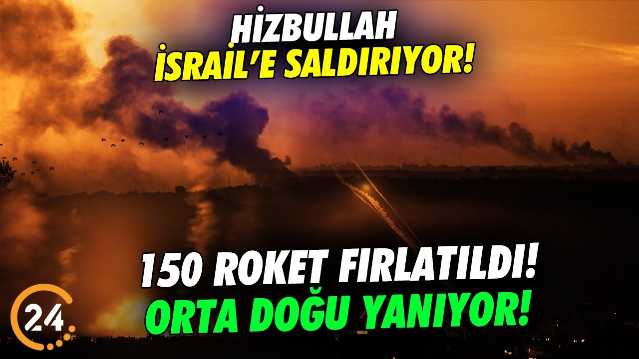 Orta Doğu Alev Alev! Hizbullah İsrail&rsquo;e Onlarca F&uuml;zeyle Saldırmaya Başladı!