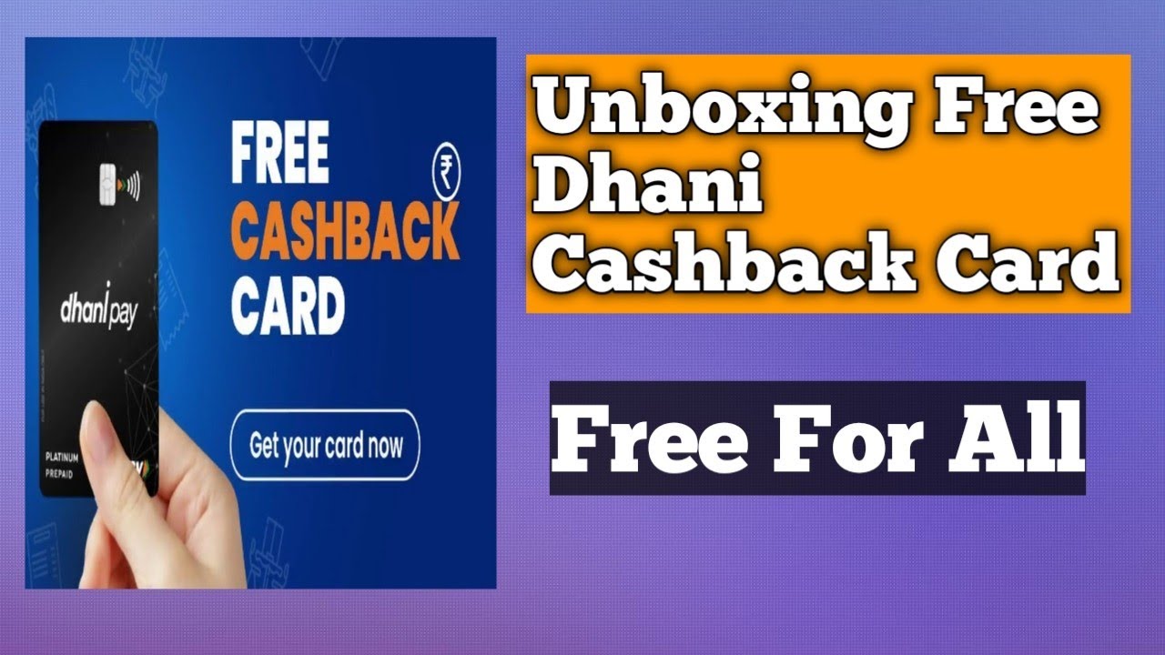 Dhani Free Cashback Unboxing.Free Dhani Free Cashback Card . Dhani Card activation.