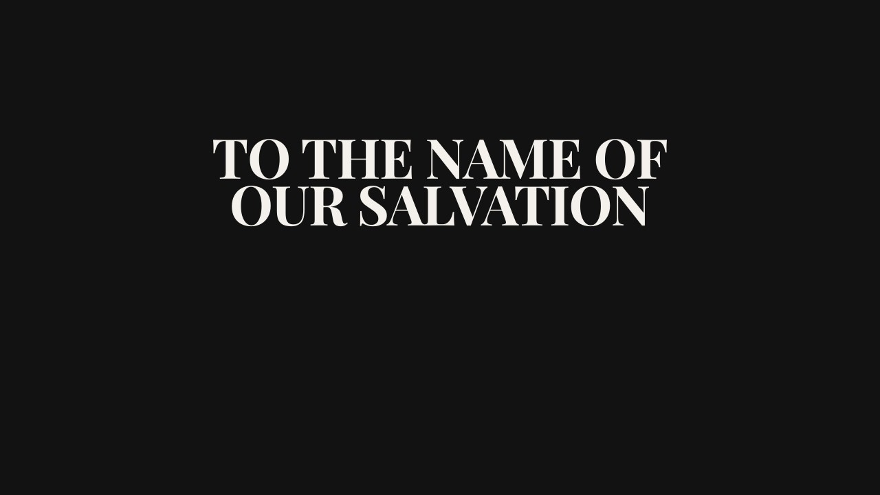 To the Name of Our Salvation | Contemporary Worship Hymn