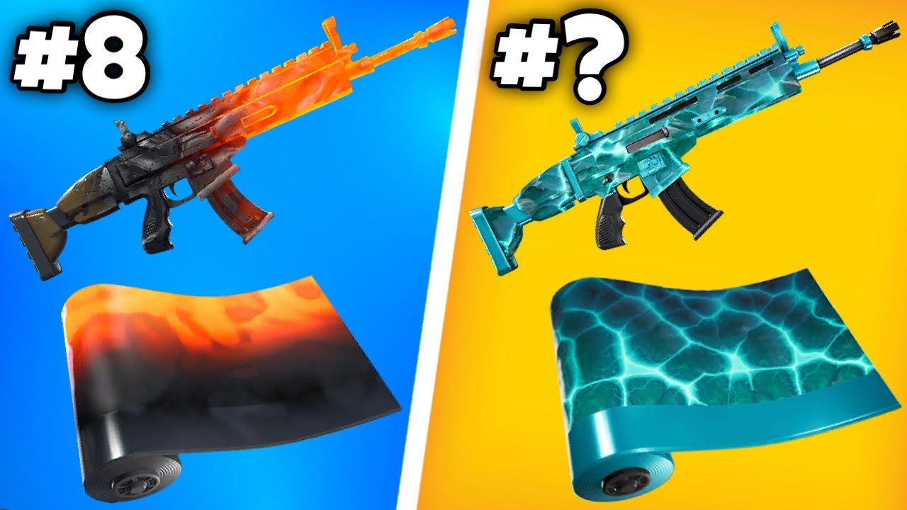 10 ЛУЧШИХ обёрток для оружия! (Fortnite)