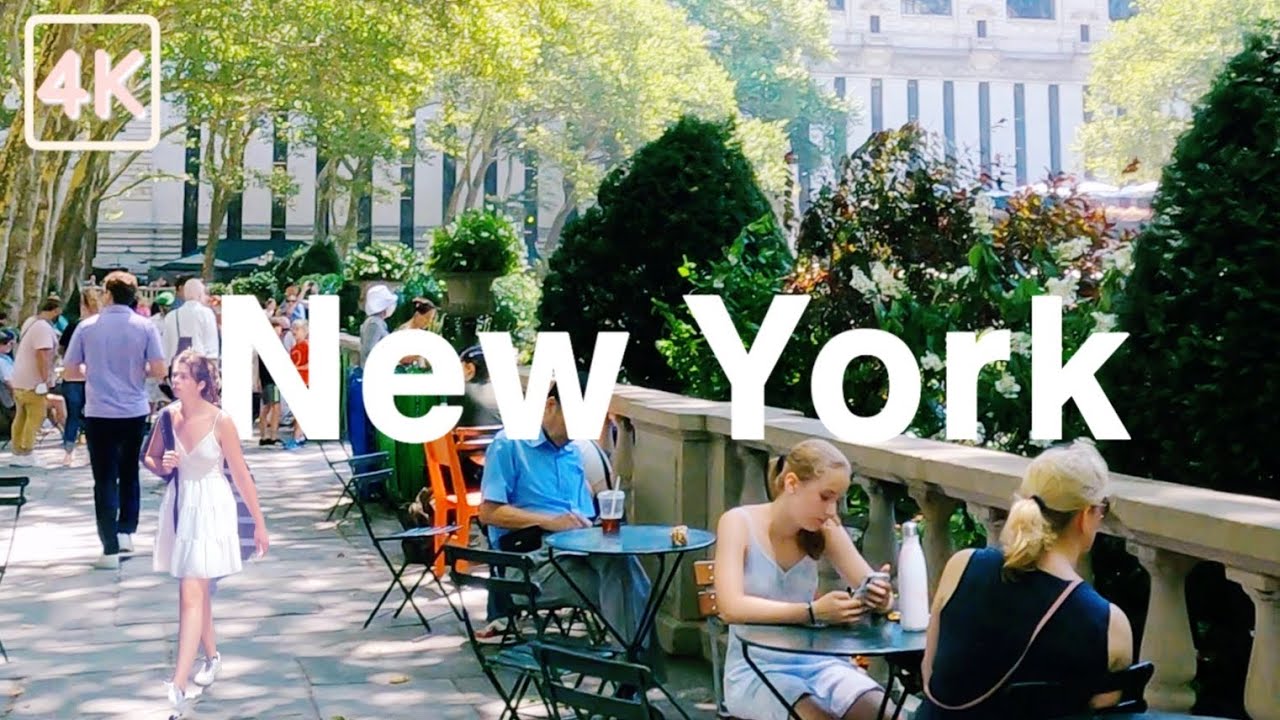 NYC Musical Walk: Broadway Rehearsal in the Bryant Park New York City 4K Ultra HD