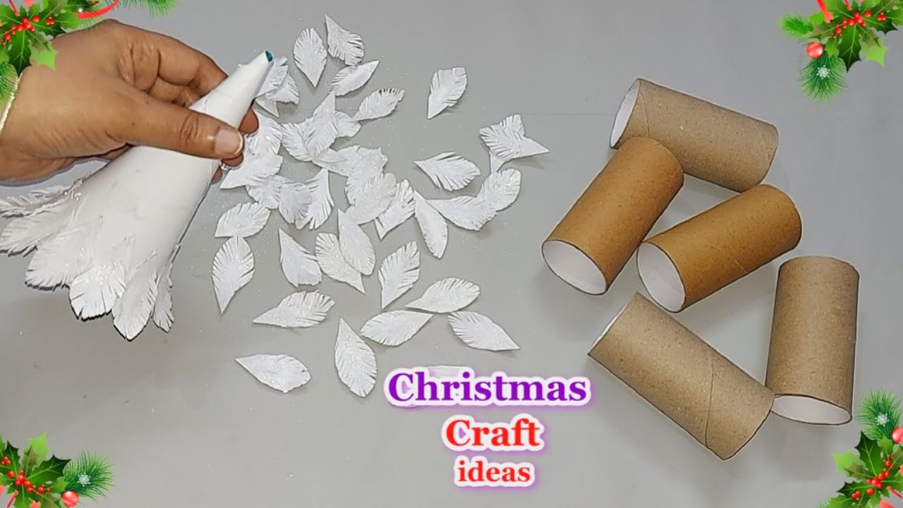 Christmas Decoration idea made with Empty roll | Best out of waste budget Friendly craft idea🎄84
