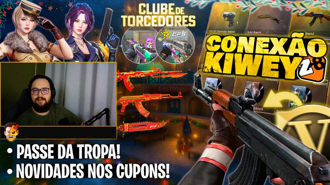 CONEX&Atilde;O KIWEY 🔥 NOVO PASSE DA TROPA, CLUBE DE TORCEDORES, CUPONS E MUITO MAIS! 😱 | CrossFire