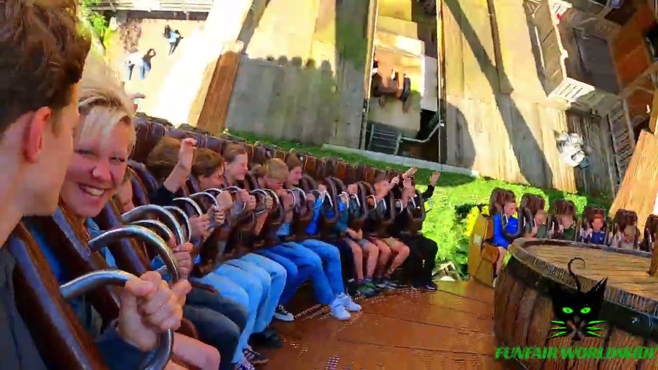 MAD MILL: Thrilling Huss Frisbee Onride POV at Duinrell! 🇳🇱