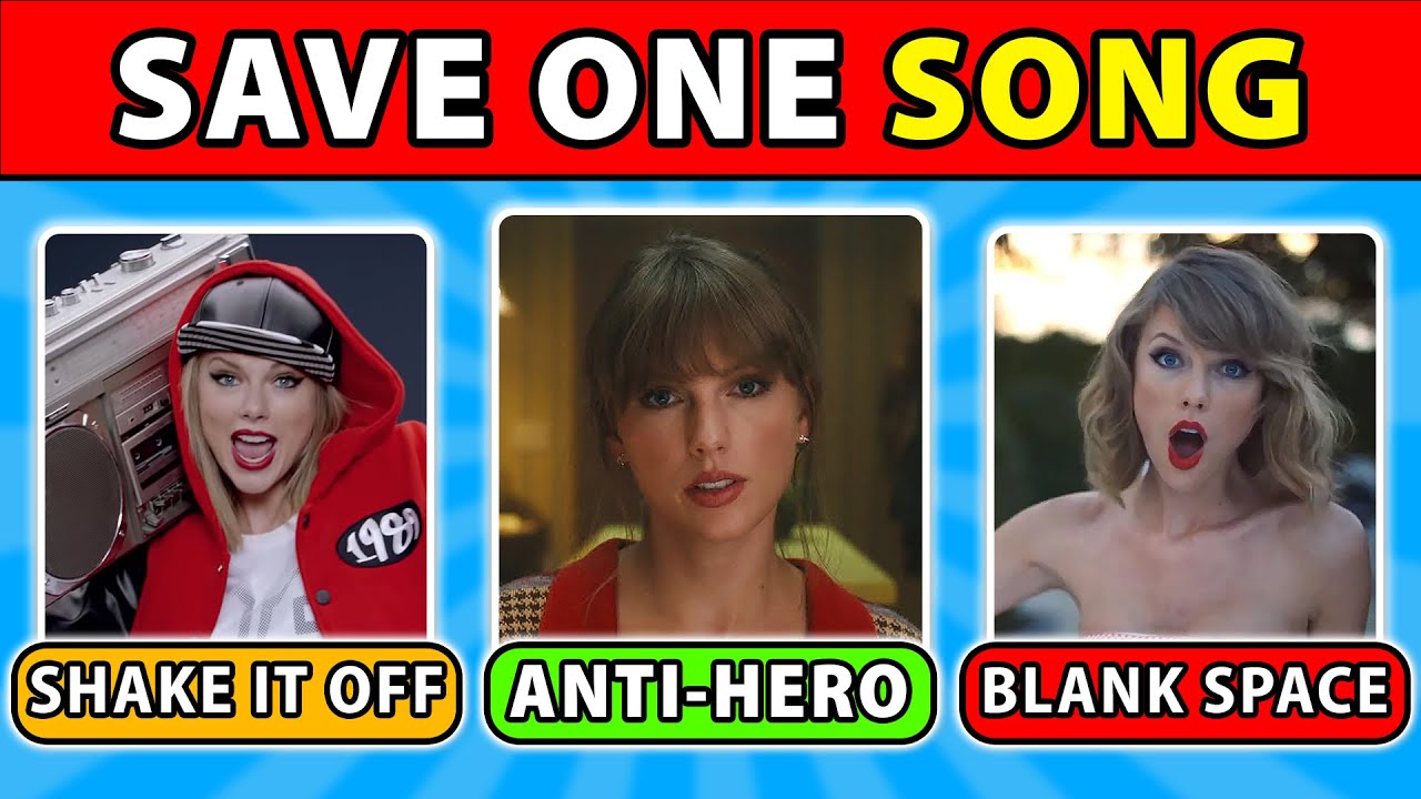 SAVE ONE SONG - Taylor's Most Popular Songs EVER 🎵 | Music Quiz