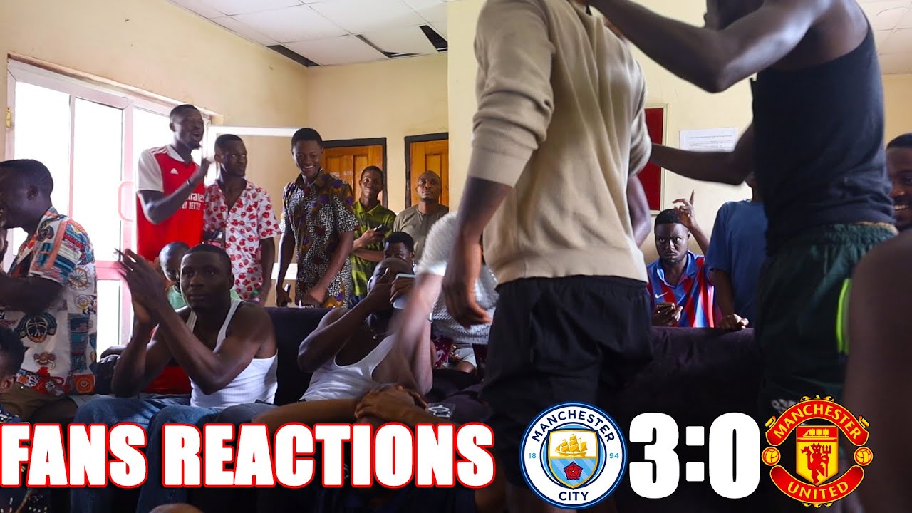 MANCHESTER CITY 3 - 0 MANCHESTER UNITED: WATCHALONG AND FANS REACTIONS