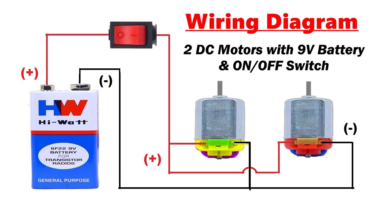 How to Wire 2 DC Motors to 9V Battery & Switch | Series and Parallel Circuits