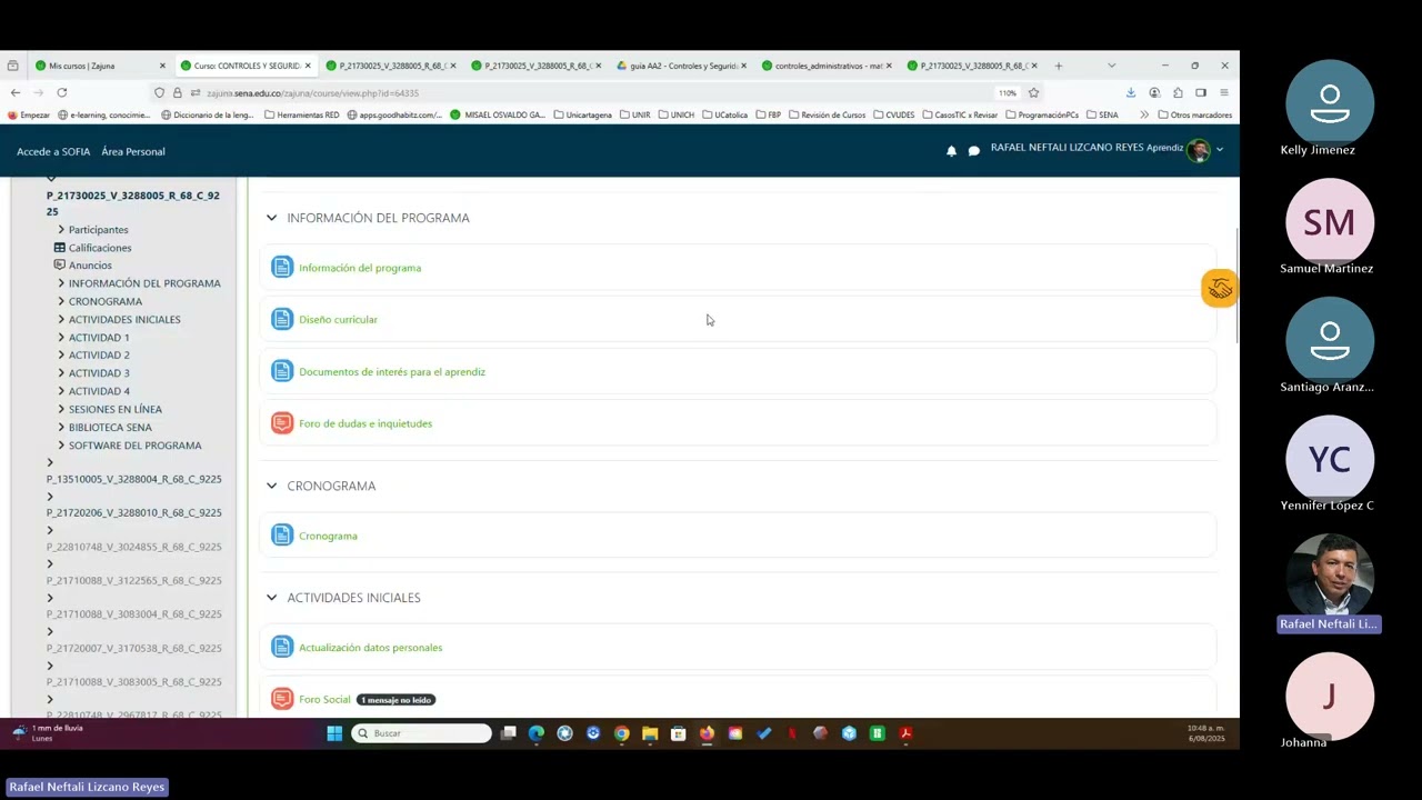 Explicación AA2 Controles Administrativos y Funciones Organizacionales - Curso SENA - 06/08