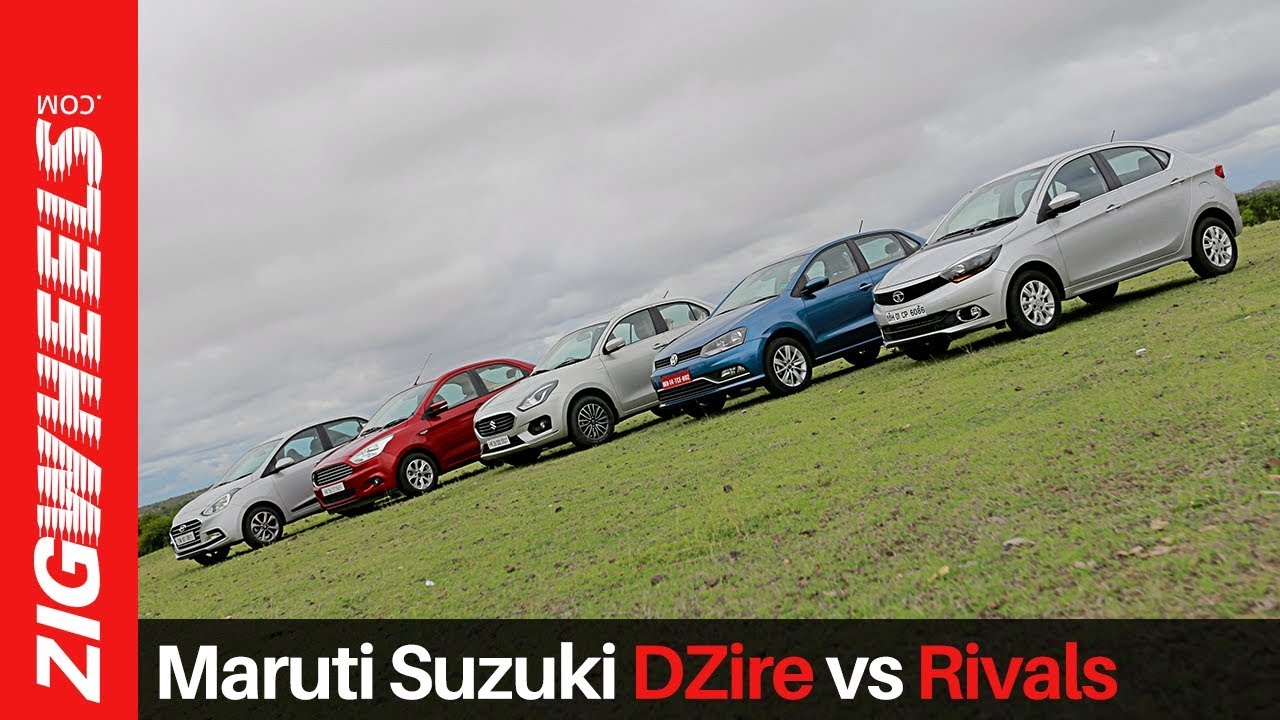 Maruti Suzuki DZire vs Xcent vs Aspire vs Ameo vs Tigor | Compact Sedans | ZigWheels.com