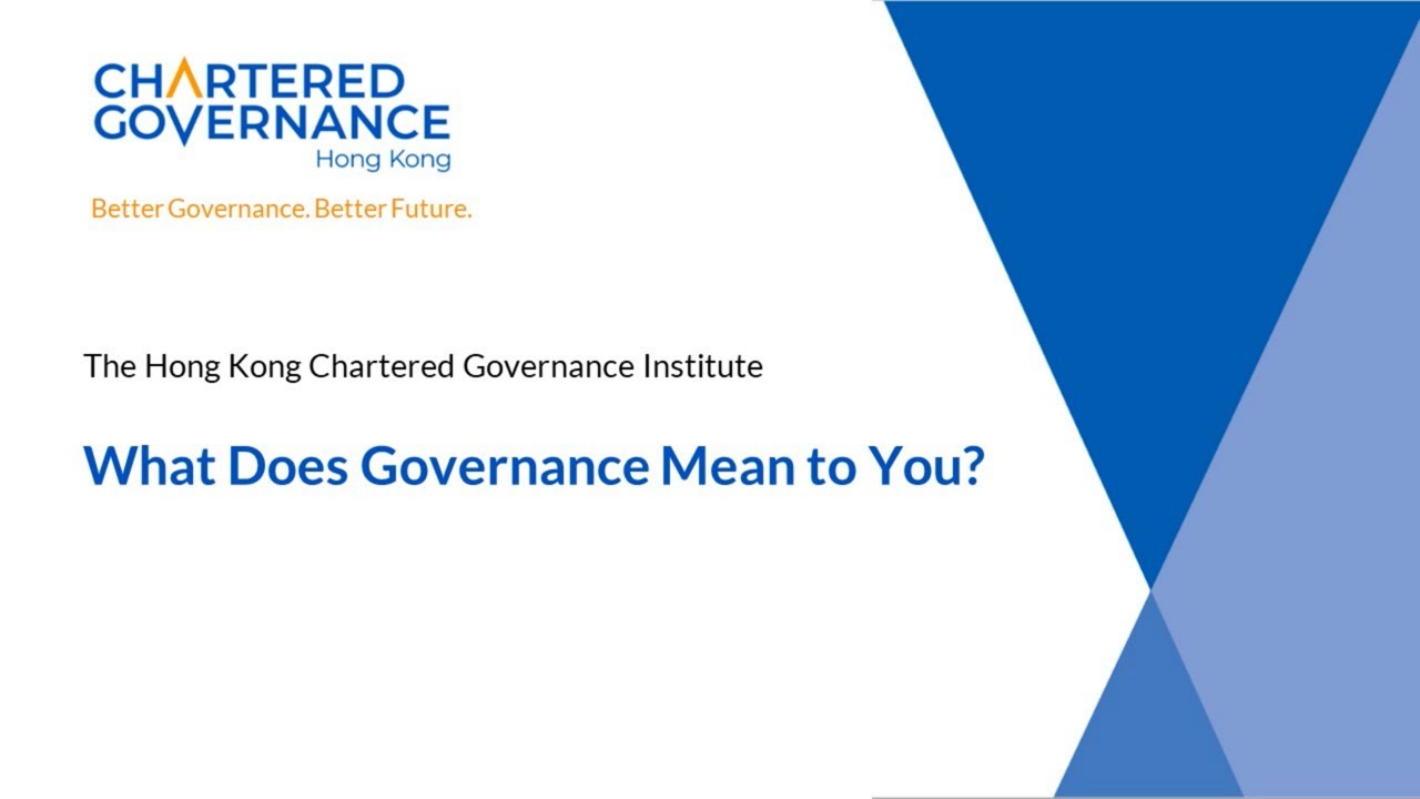 What does governance mean to you?