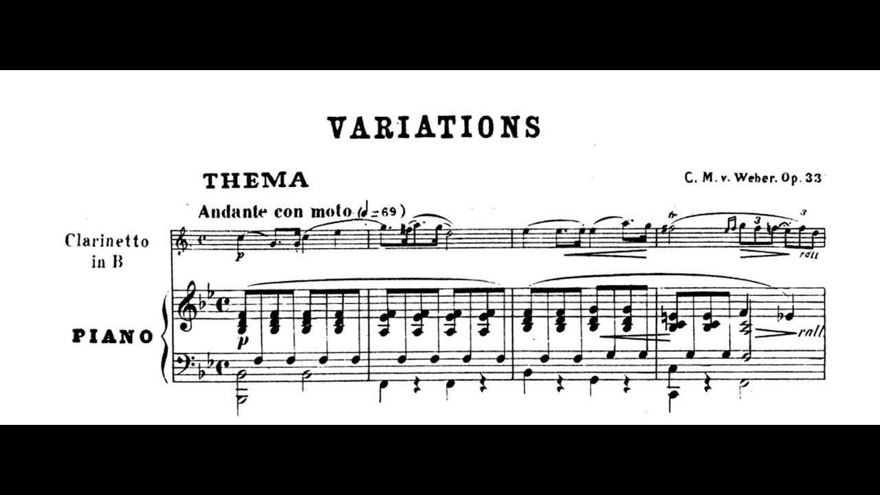 C.M.v. Weber - Variationen über ein Thema aus Silvana, Op. 33 (Jon Manasee)