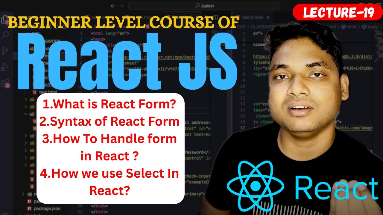 ReactJs Full Course� Lecture-19 || What Is  React Form How to Handle it|| How to submitForm in 2026