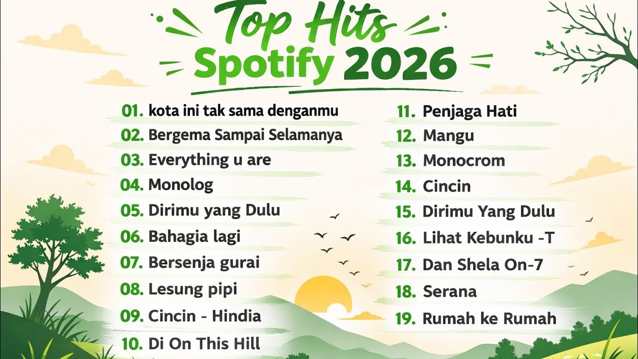 20 Lagu Hits Indonesia Terbaik 2026 - Paling Enak Didengar Saat Santai
