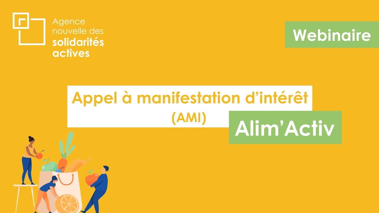 [Webinaire]  : Appel à manifestation d'intérêt Alim'Activ Occitanie-Est et Ile-de-France