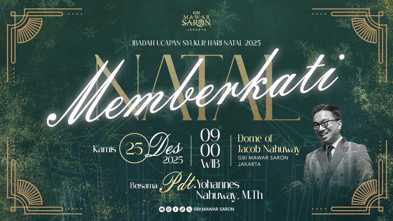 IBADAH NATAL GBI MAWAR SARON JAKARTA - Pdt. Yohannes Nahuway, M.Th